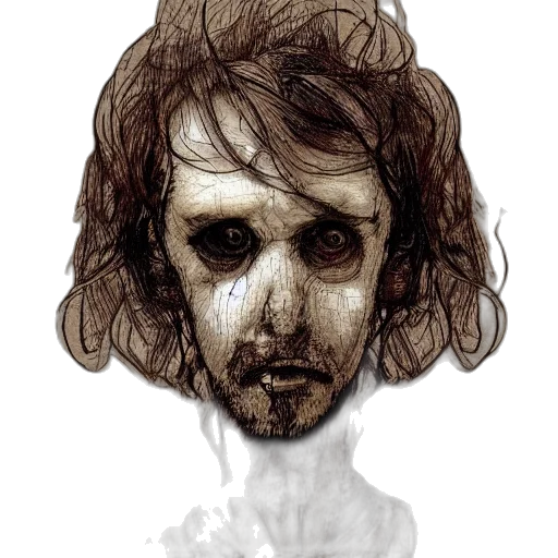 face, mask, hair, creature transparent PNG cut-out