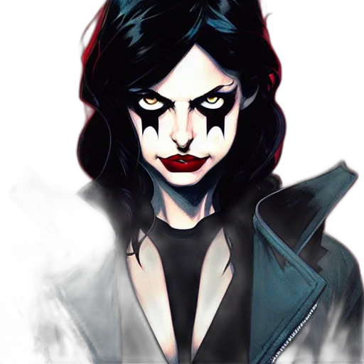face, jacket, mask, comic book art transparent PNG cut-out