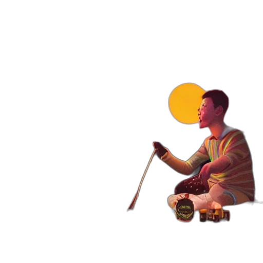 umbrella, staff, food, weapon, concept art, pixel art, 3d render, fantasy art transparent PNG cut-out