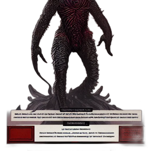 creature, concept art, 3d render, demogorgon transparent PNG cut-out