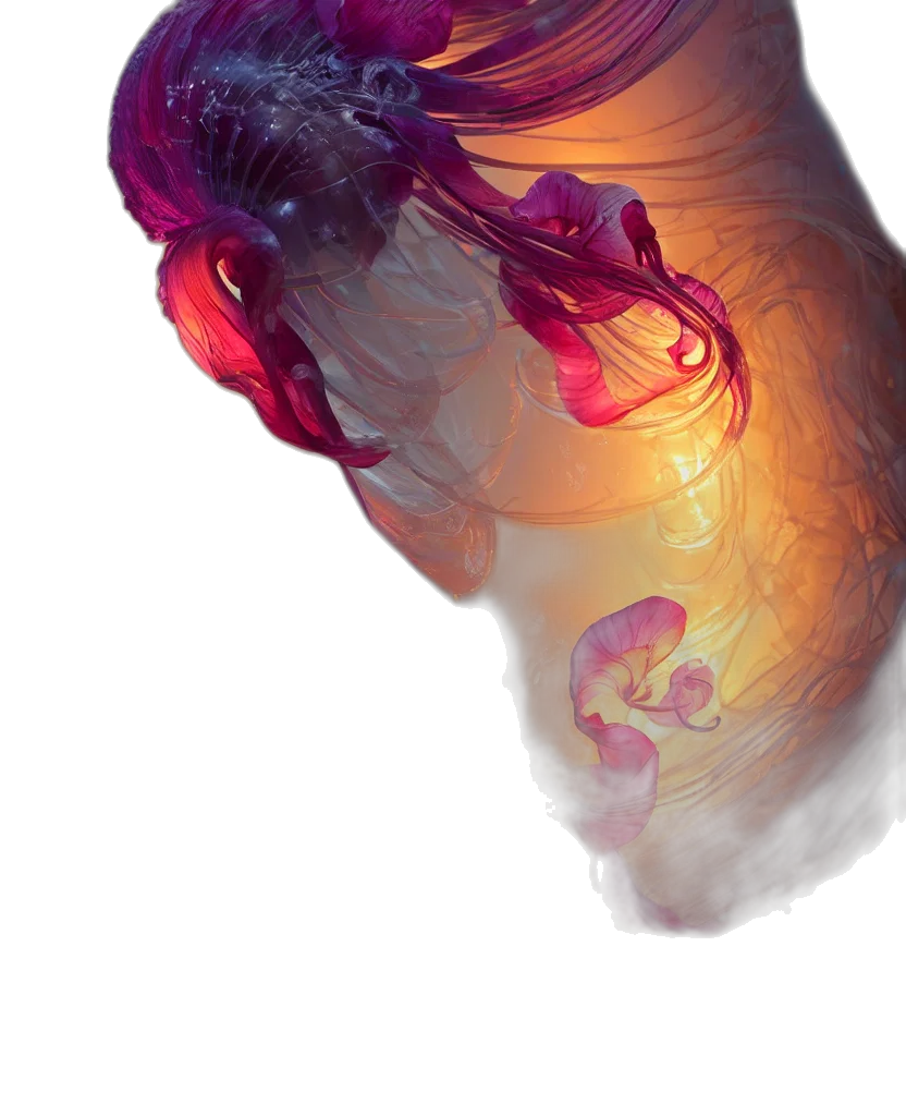 bottle, hair, crown, flower transparent PNG cut-out