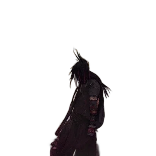 jacket, creature, hair, staff transparent PNG cut-out