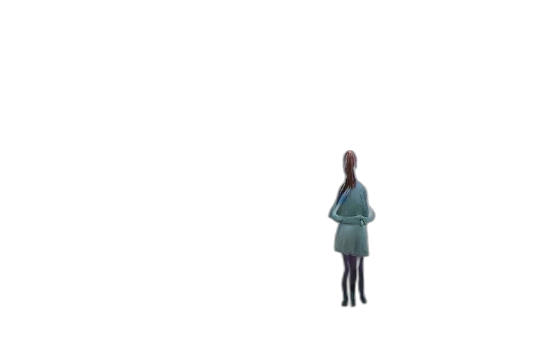 robot, creature, dress, hair transparent PNG cut-out