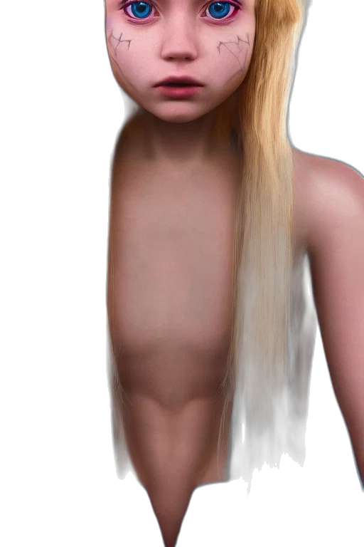 hair, face, creature, dress transparent PNG cut-out
