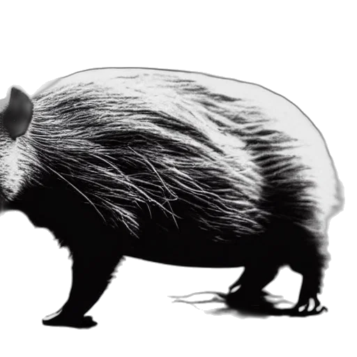 animal, creature, hair, weapon, photorealistic, concept art, 3d render, vintage transparent PNG cut-out