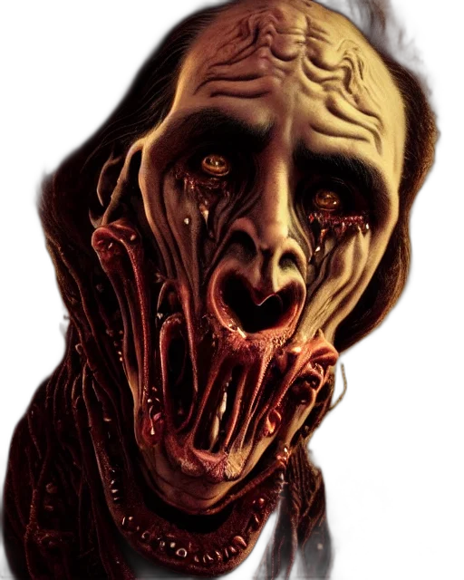 mask, face, creature, staff, concept art, photorealistic, comic book art, 3d render transparent PNG cut-out