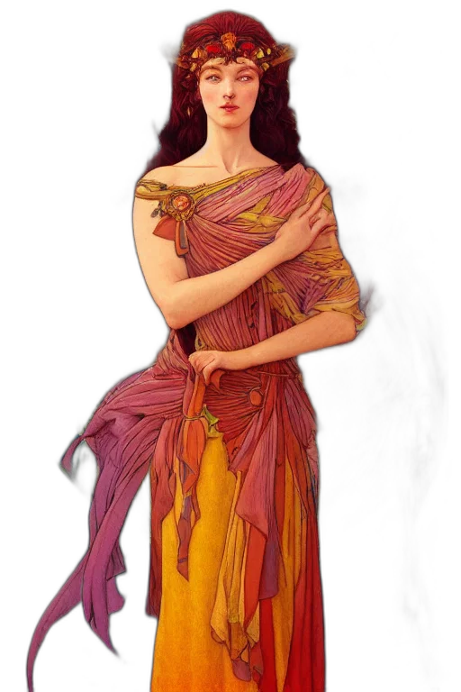 dress, jewelry, fantasy art, concept art transparent PNG cut-out
