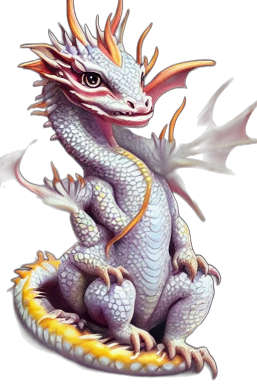 dragon, creature, animal, staff, fantasy art, concept art, photorealistic, pixel art transparent PNG cut-out