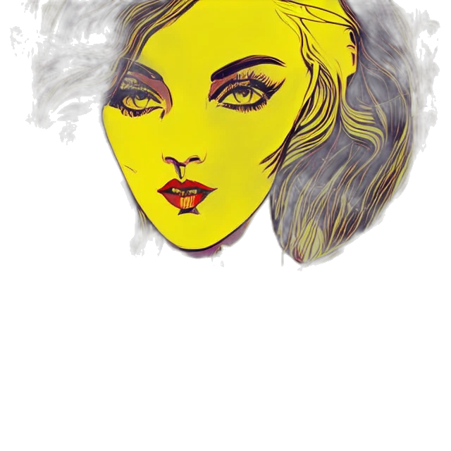 face, mask, hair, watercolor, photorealistic, fantasy art, cartoon, golden transparent PNG cut-out