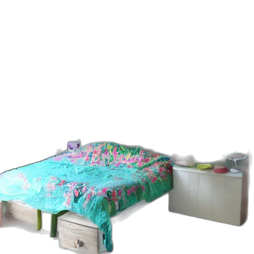 furniture, 3d render, green, pastel transparent PNG cut-out