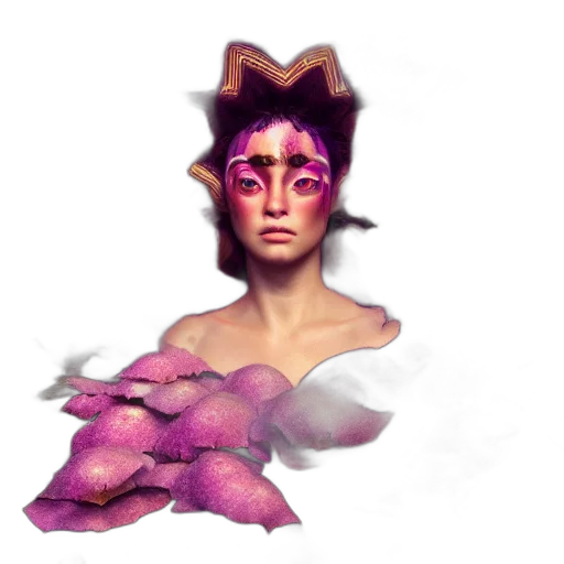 creature, crown, mask, face transparent PNG cut-out