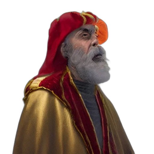face, hat, crown, staff transparent PNG cut-out
