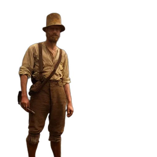 staff, hat, weapon, jacket transparent PNG cut-out