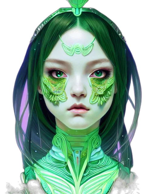 mask, face, creature, robot, fantasy art, concept art, cyberpunk, photorealistic transparent PNG cut-out