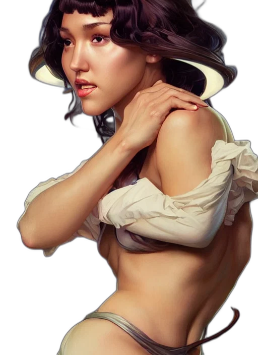 hat, face, jewelry, dress transparent PNG cut-out