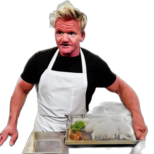 food, animal, creature, staff, photorealistic, gordon, ramsay, sheep transparent PNG cut-out