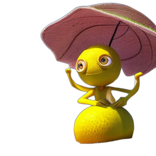 hat, umbrella, robot, creature transparent PNG cut-out