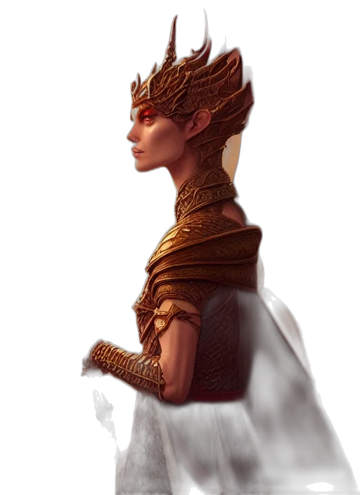 crown, staff, sword, dress, fantasy art, concept art, pixel art, 3d render transparent PNG cut-out
