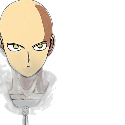 jacket, face, anime, cartoon, concept art, 3d render, saitama, one transparent PNG cut-out