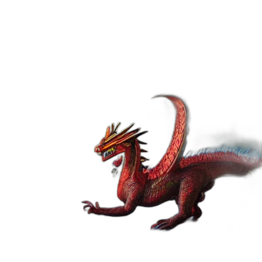 dragon, creature, animal, staff, concept art, 3d render, fantasy art, pixel art transparent PNG cut-out