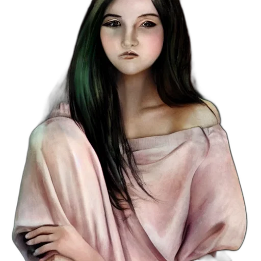 dress, face, fantasy art, concept art, photorealistic, pixel art, green, pastel transparent PNG cut-out