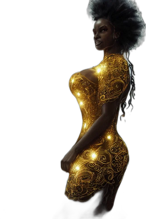 dress, jewelry, crown, concept art, 3d render, fantasy art, photorealistic, neon lights transparent PNG cut-out