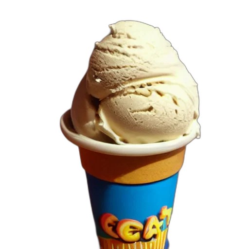 food, 3d render, photorealistic, jerma, made, out, ice, cream transparent PNG cut-out