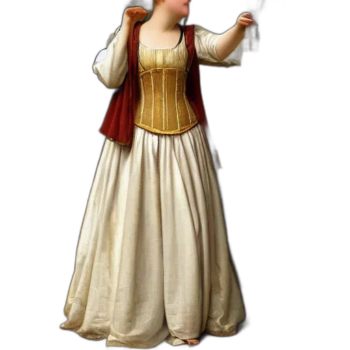 dress, staff, crown, jewelry transparent PNG cut-out