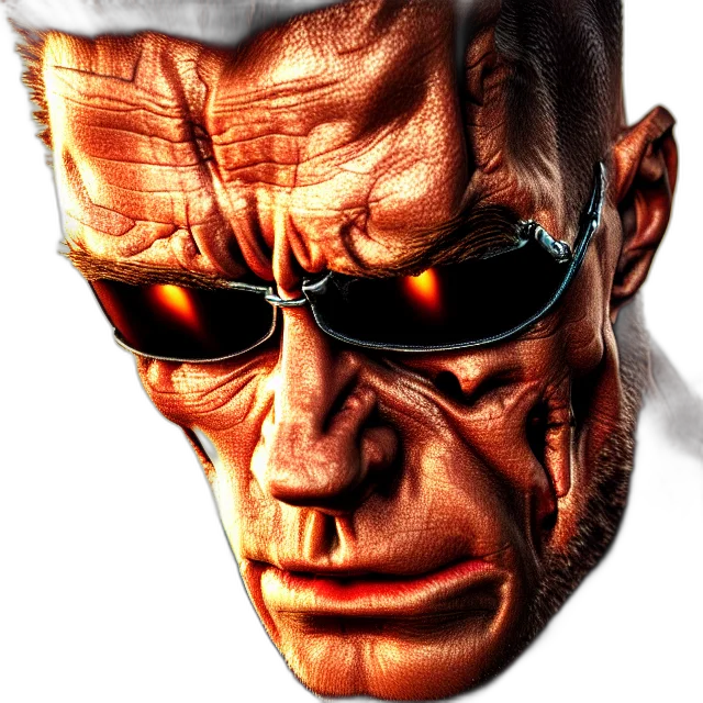 face, mask, 3d render, cyberpunk, concept art, photorealistic, terminator, jacked transparent PNG cut-out