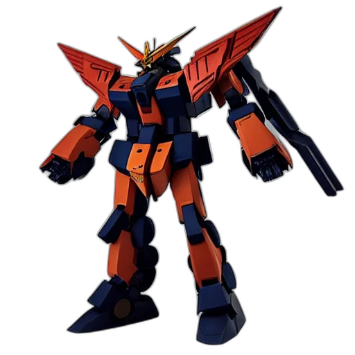 robot, weapon, concept art, 3d render, cubic, heavy, armored, gundam transparent PNG cut-out