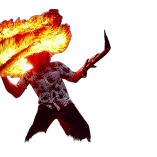 dragon, creature, mask, weapon, concept art, 3d render, pixel art, fire transparent PNG cut-out
