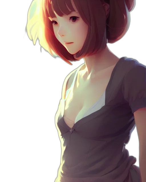 hat, dress, face, staff, anime, concept art, watercolor, fantasy art transparent PNG cut-out