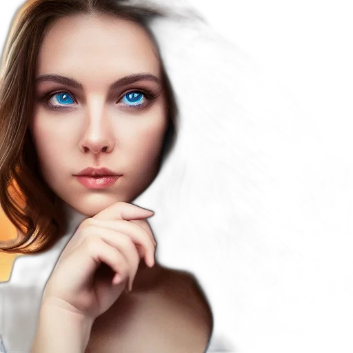 face, jewelry, dress, photorealistic transparent PNG cut-out