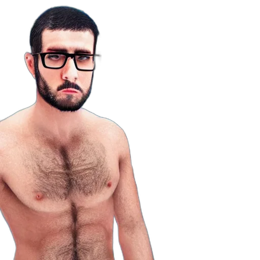 hair, animal, creature, face, 3d render, photorealistic, slender, buff transparent PNG cut-out