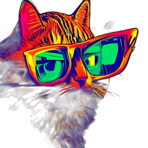animal, cartoon, photorealistic, vaporwave, 3d render, neon, extremely, highly transparent PNG cut-out