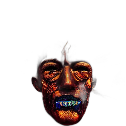 mask, face, creature, crown transparent PNG cut-out