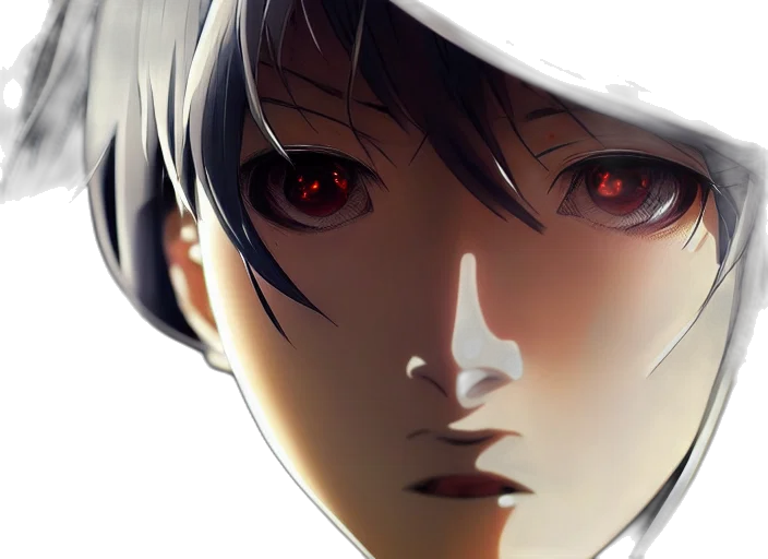 face, mask, robot, creature, anime, photorealistic, 3d render, concept art transparent PNG cut-out