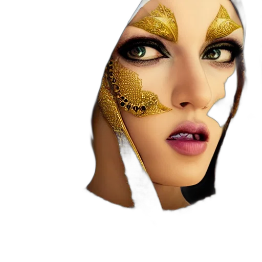 mask, face, jewelry, crown, 3d render, fantasy art, photorealistic, concept art transparent PNG cut-out