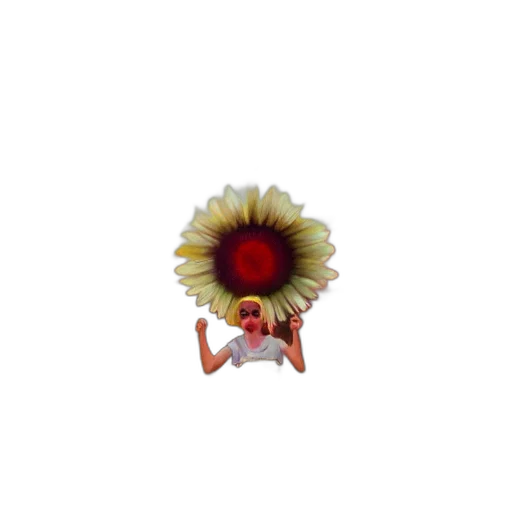 flower, creature, crown, animal, 3d render, pixel art, concept art, photorealistic transparent PNG cut-out