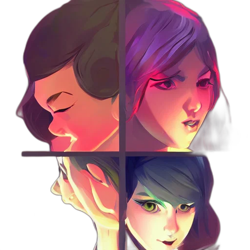 face, mask, concept art, anime transparent PNG cut-out