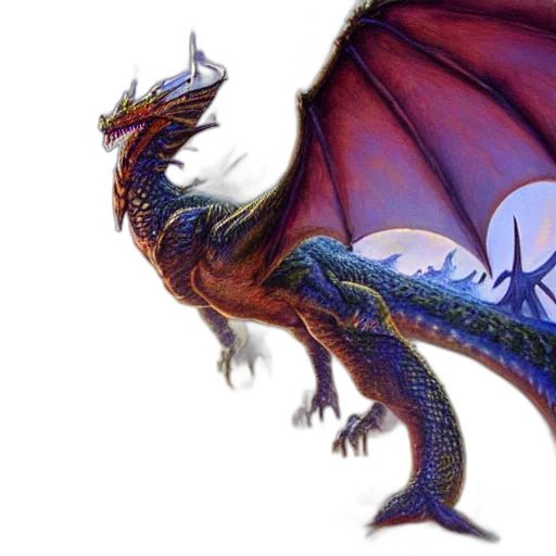 dragon, creature, concept art, fantasy art transparent PNG cut-out