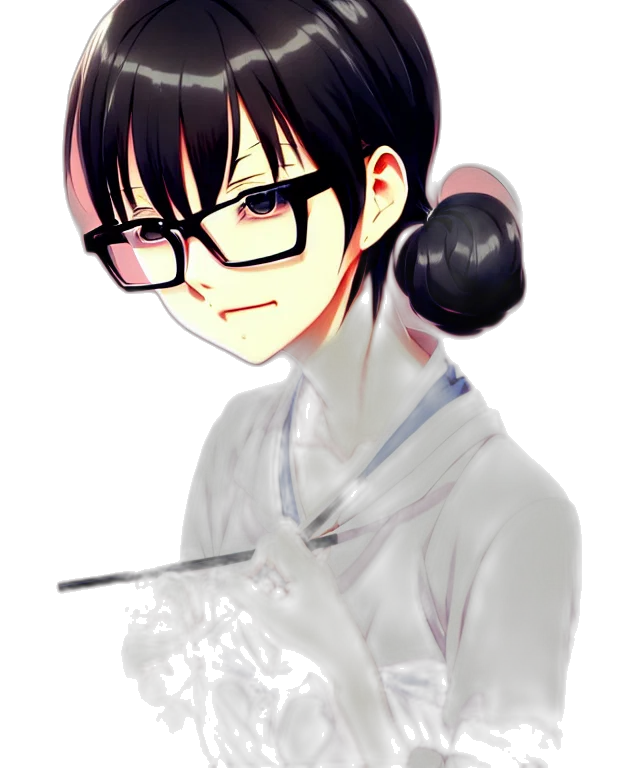 staff, anime, photorealistic, cartoon, pixel art, monochrome, dark, blue transparent PNG cut-out
