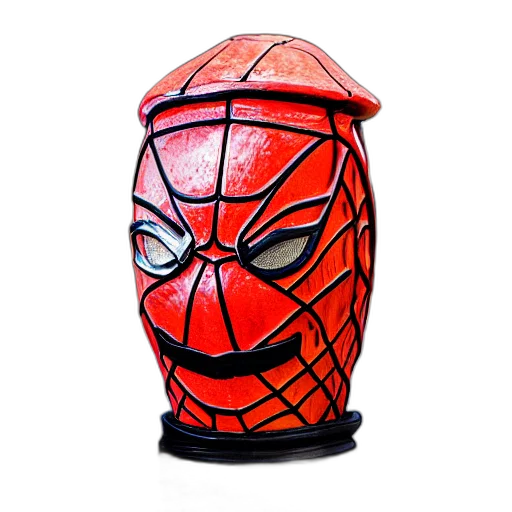 mask, 3d render, comic book art, closeup, photorealistic, capture, glossy, spider transparent PNG cut-out