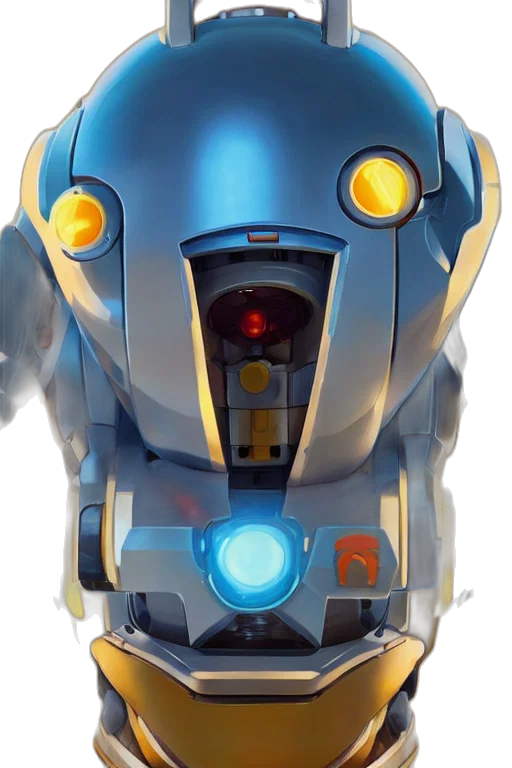 robot, concept art, 3d render, metabots transparent PNG cut-out