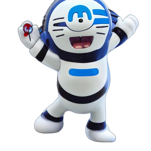 robot, staff, creature, 3d render, concept art, doraemon, terminator, unreal transparent PNG cut-out
