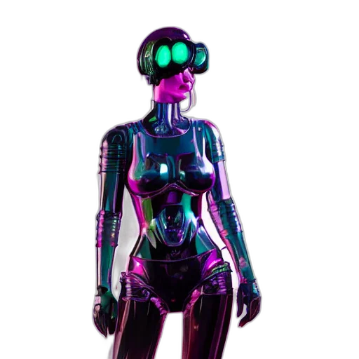 robot, mask, cyberpunk, concept art transparent PNG cut-out