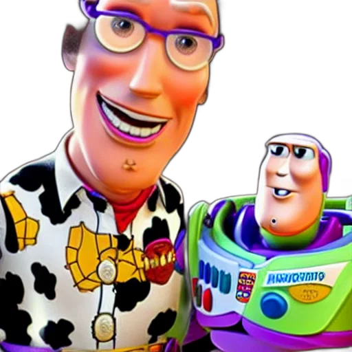 robot, 3d render, cartoon, concept art, howard, stern, pixar, toy transparent PNG cut-out