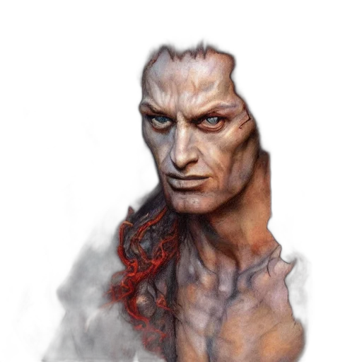 face, creature, dragon, staff transparent PNG cut-out