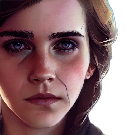 face, photorealistic, concept art, comic book art, fantasy art, neon lights, dark, highly transparent PNG cut-out