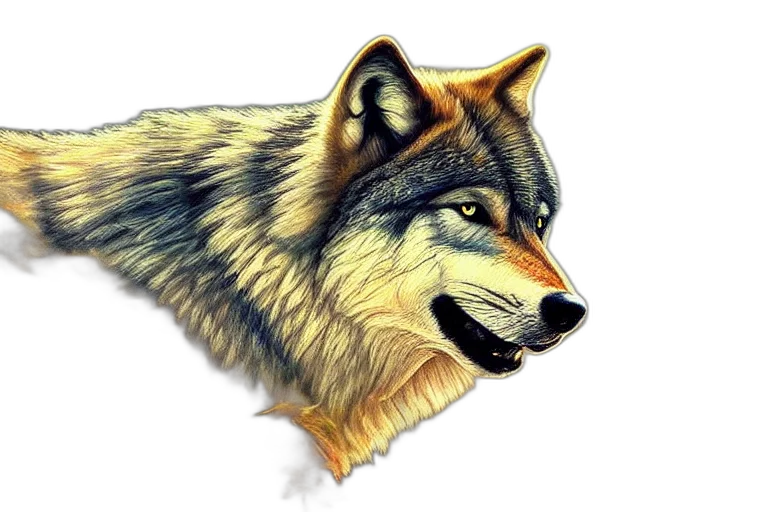 animal, creature, staff, face, watercolor, photorealistic, fantasy art, 3d render transparent PNG cut-out